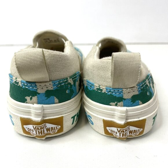 VANS Shoes Kids Boys Girls Size US 11 Map World Earth Slip On Sneakers - Picture 5 of 8